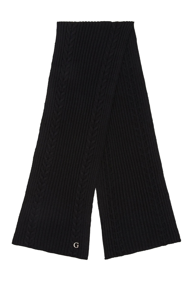 Fular tricotat cu model torsade