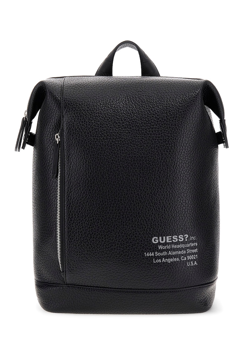 Rucsac din piele ecologica cu imprimeu logo