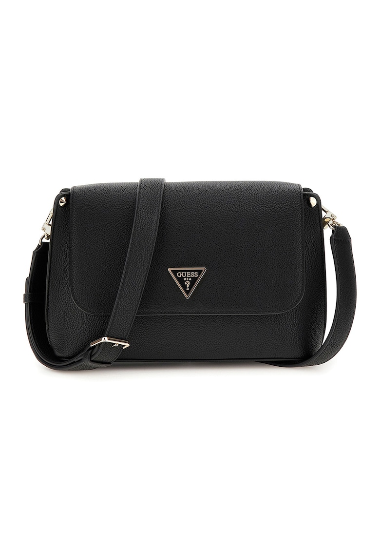 Geanta crossbody din piele ecologica cu detaliu logo Meridian