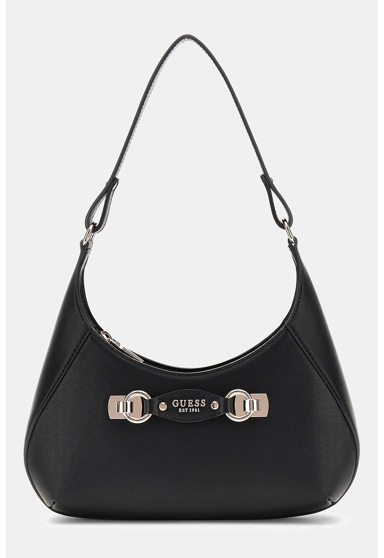 Geanta din piele ecologica cu bareta de umar si buzunar pe partea din spate