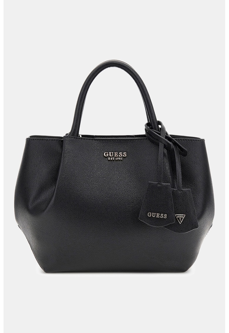 Geanta shopper din piele ecologica cu logo metalic