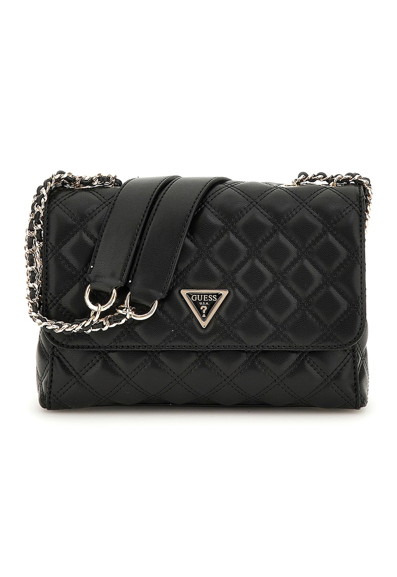 Geanta crossbody din piele ecologica cu aspect matlasat