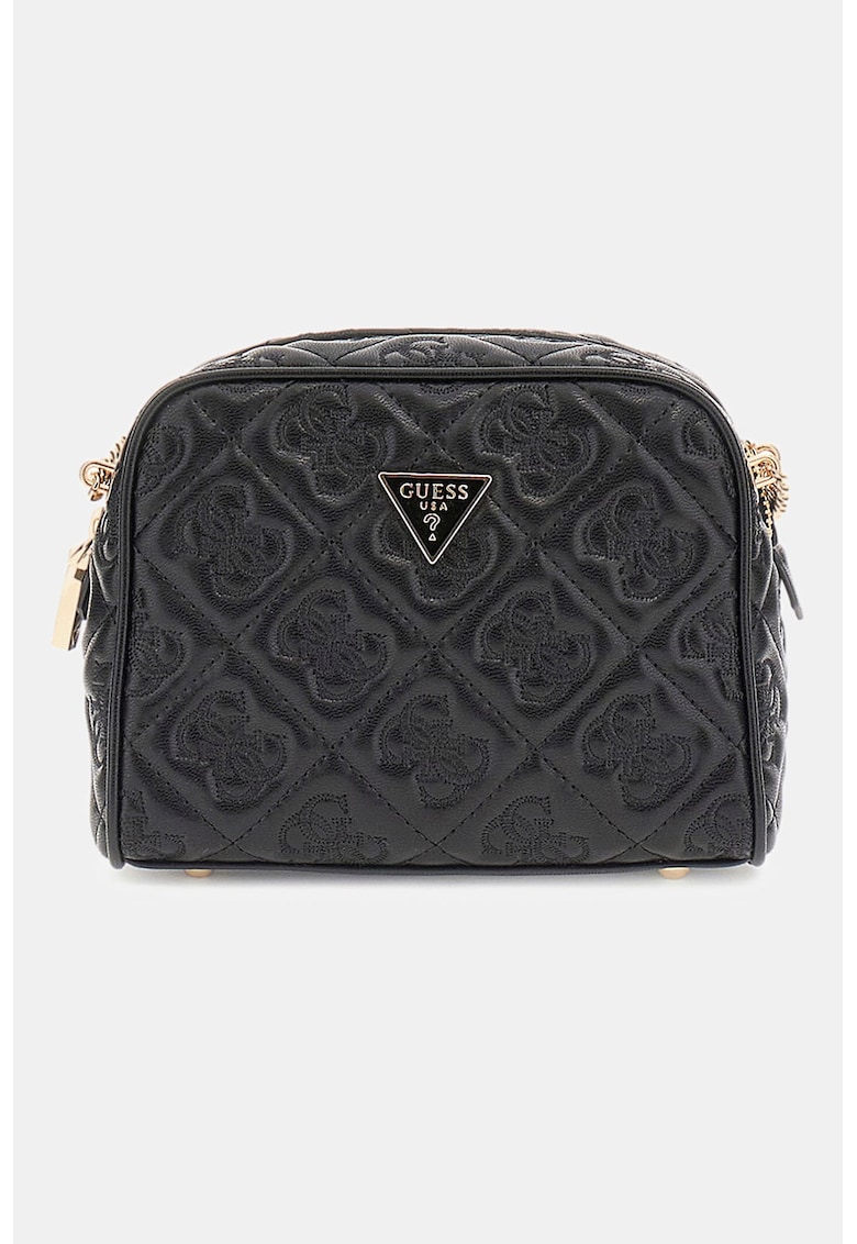 Geanta crossbody din piele ecologica cu model monograma Geanta crossbody din piele ecologica cu model monograma