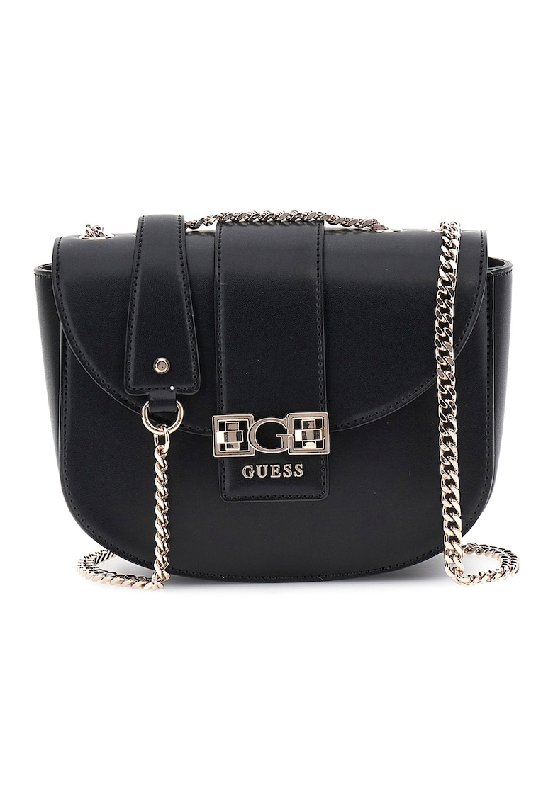 Geanta crossbody de piele ecologica - Negru