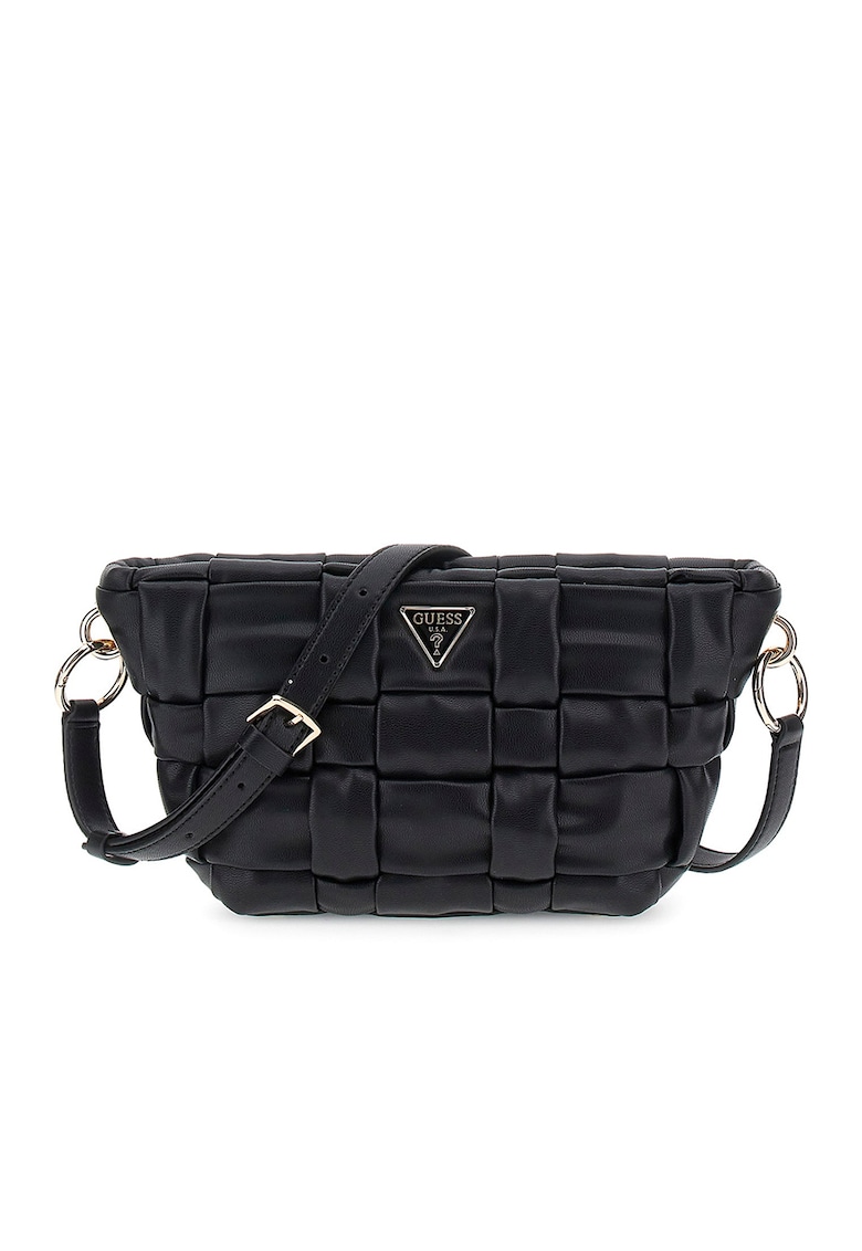 Geanta crossody din piele ecologica cu bareta ajustabila - Negru