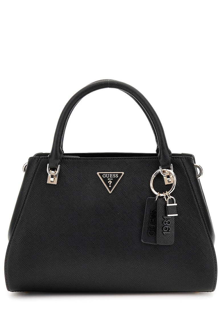 Geanta din piele ecologica cu maner si logo metalic