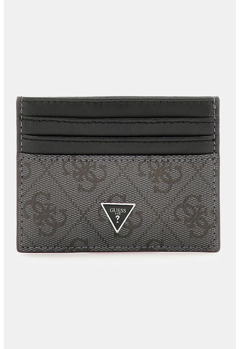 Portcart din piele cu model monograma Portcart din piele cu model monograma