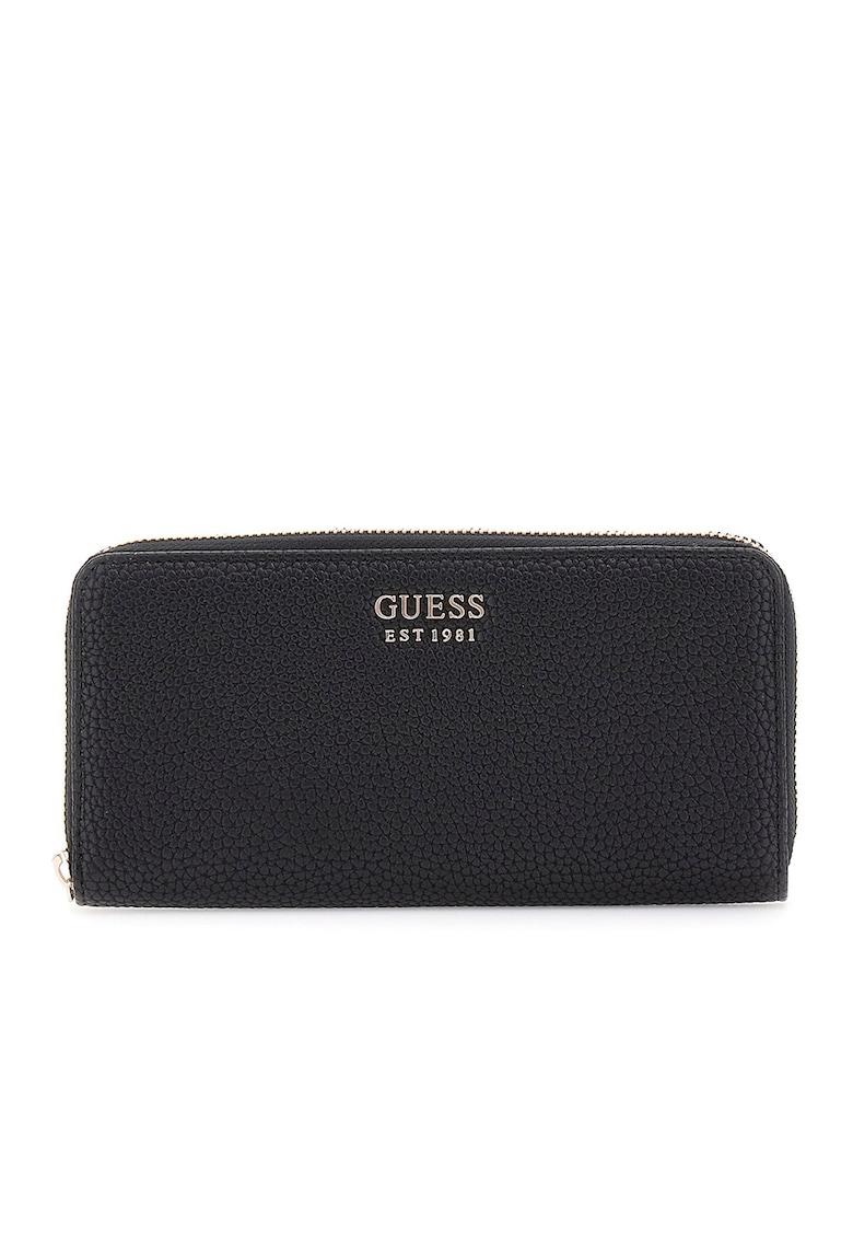Guess Portofel din piele ecologica cu bareta de incheietura Brenton - Negru