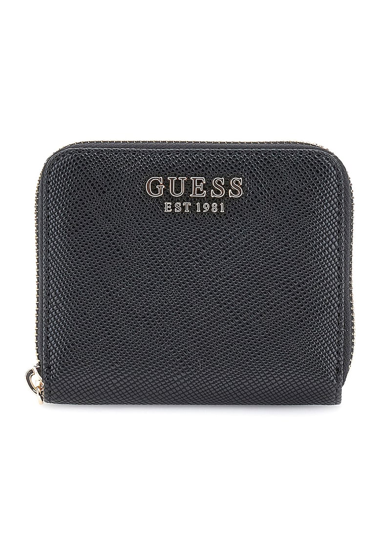 Guess Portofel din piele ecologica cu fermoar Laurel - Negru