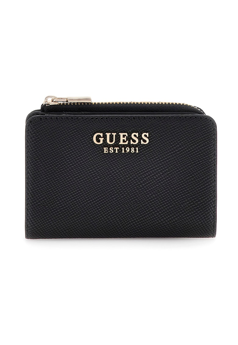 Portofel pliabil mic din piele ecologica Laurel - Negru