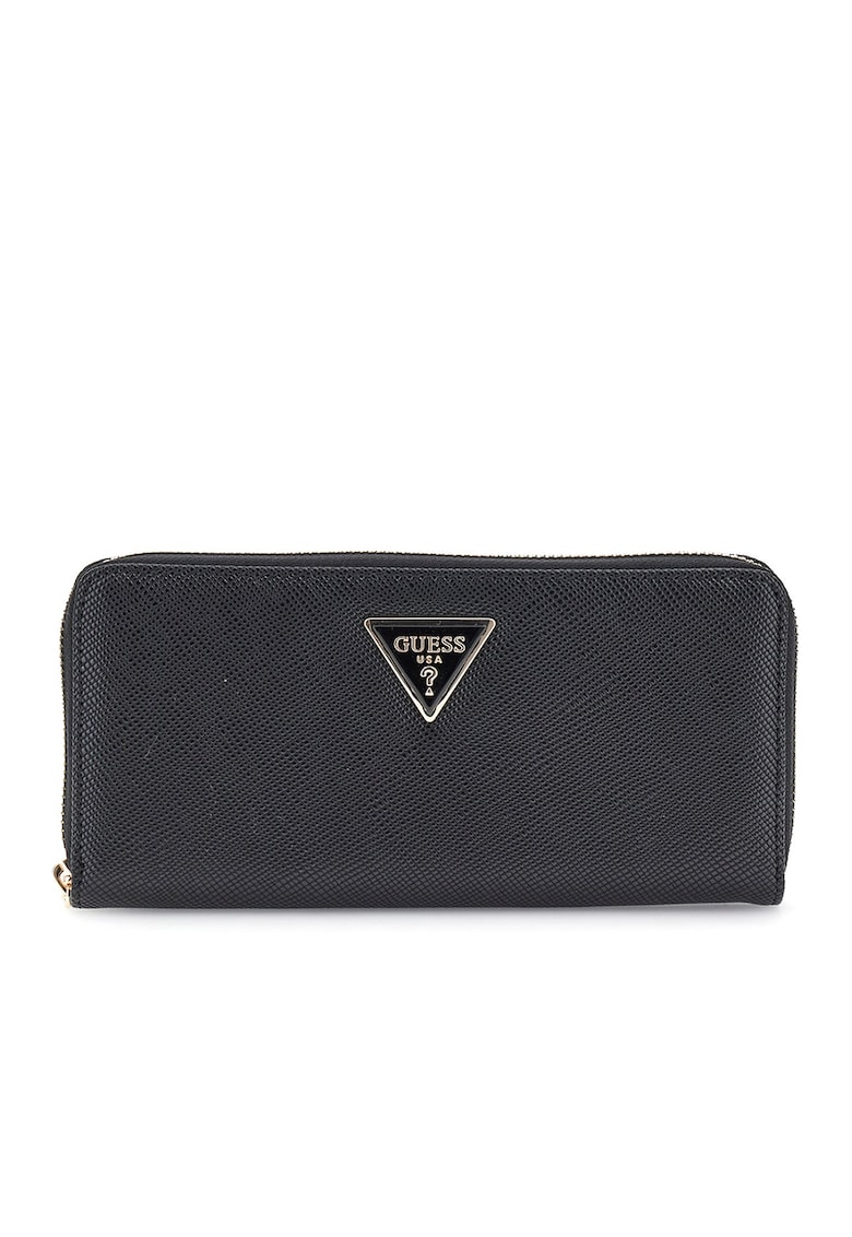 Portofel de piele ecologica cu bareta pentru incheietura si fermoar