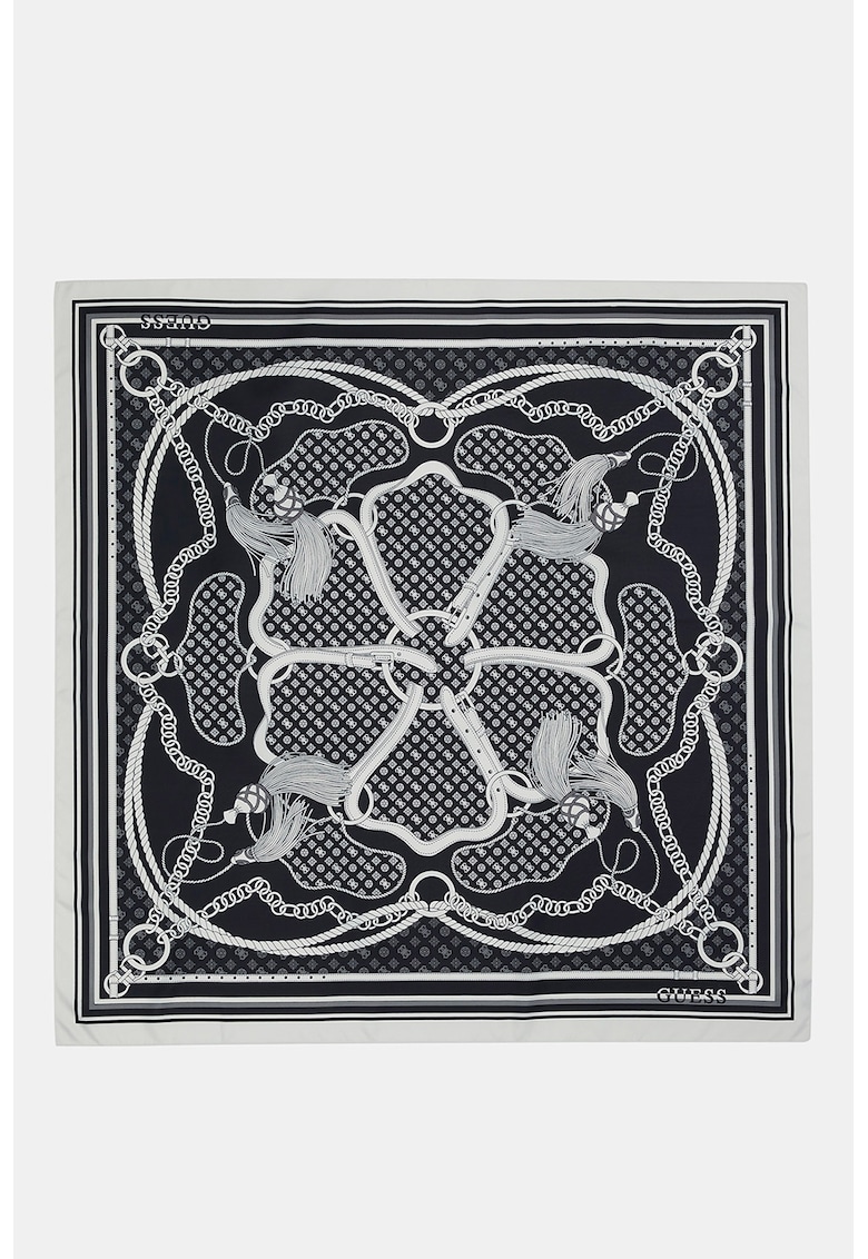 Fular patrat cu imprimeu grafic