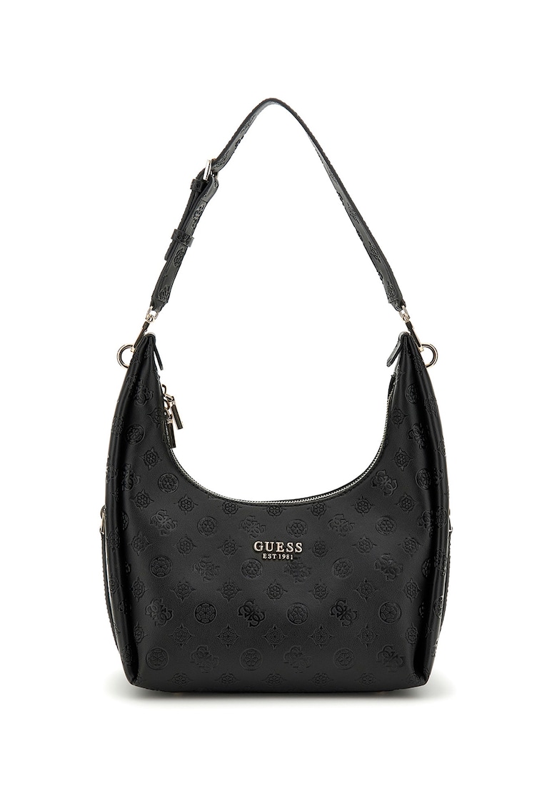 Geanta hobo cu bareta ajustabila si model logo Geanta hobo cu bareta ajustabila si model logo