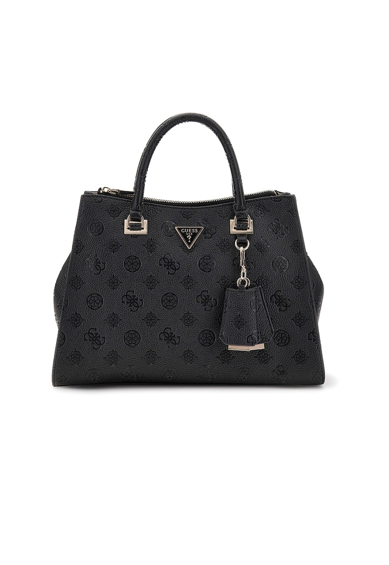 Geanta din piele ecologica cu maner si model logo