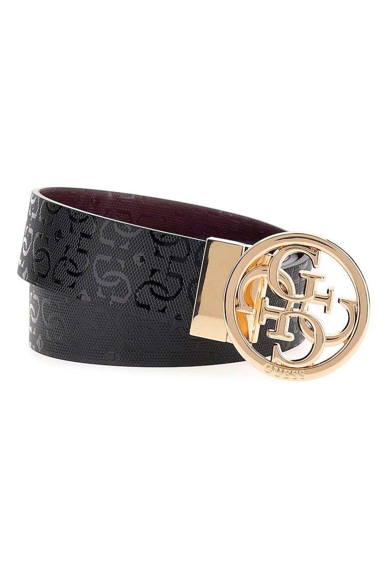 Curea reversibila din piele ecologica cu model monograma