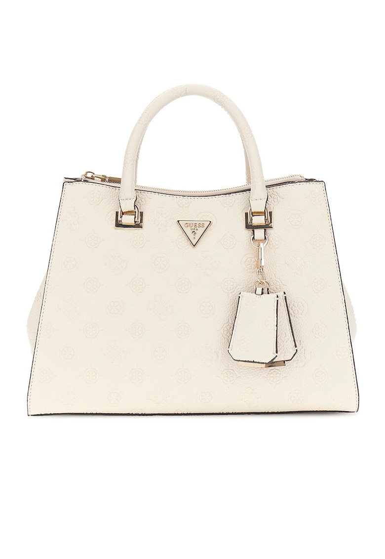 Geanta din piele ecologica cu maner si model logo