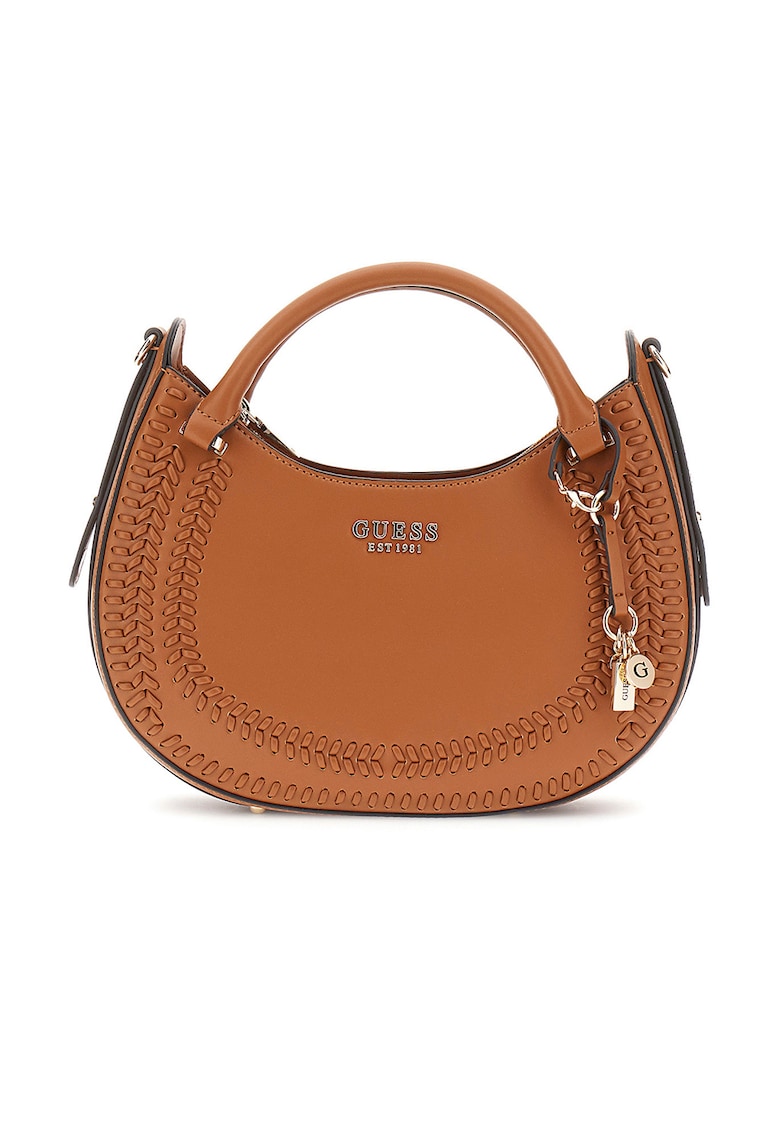 Geanta din piele ecologica cu bareta de umar si talismane