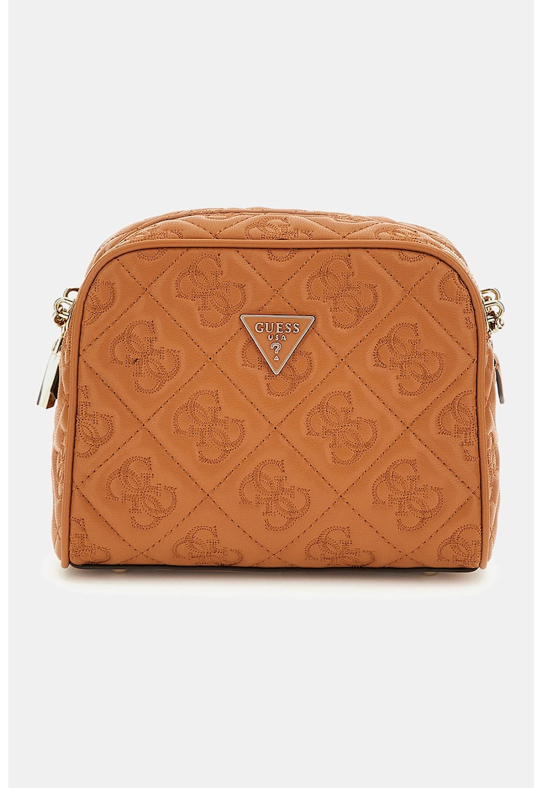 Geanta crossbody din piele ecologica cu model monograma Geanta crossbody din piele ecologica cu model monograma