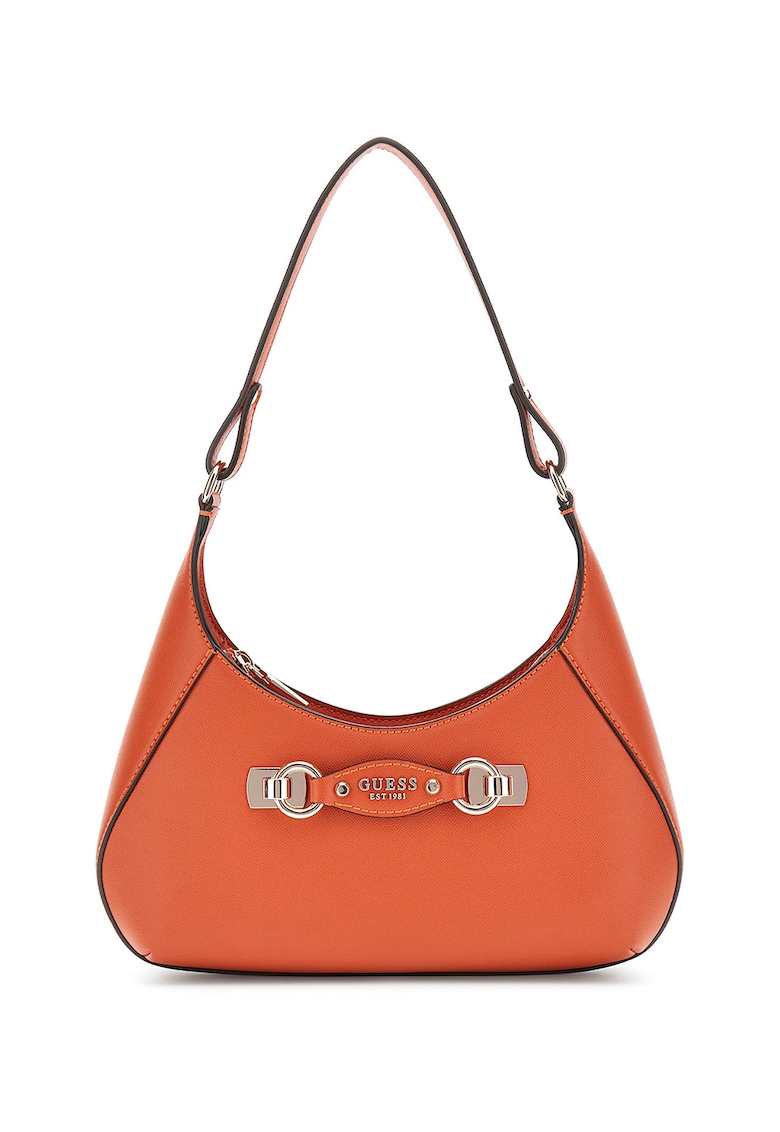 Geanta din piele ecologica cu bareta de umar si buzunar pe partea din spate