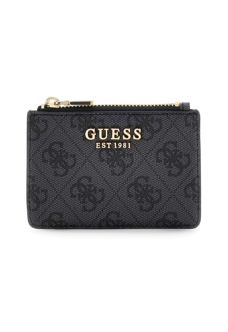 Guess Portcart cu model monograma - Gri inchis
