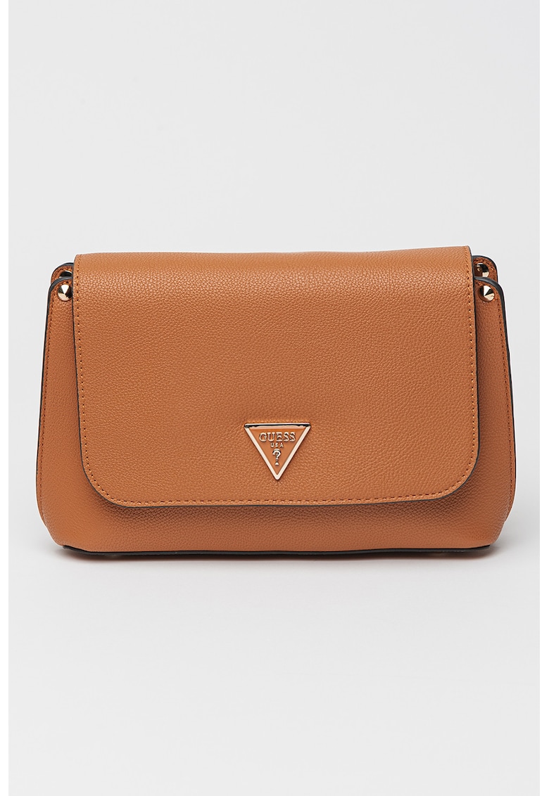 Geanta crossbody din piele ecologica cu detaliu logo Meridian Geanta crossbody din piele ecologica cu detaliu logo Meridian