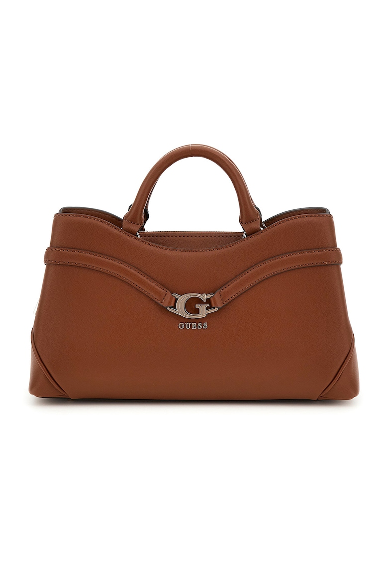 Geanta de piele ecologica cu bareta de umar - Portocaliu stins