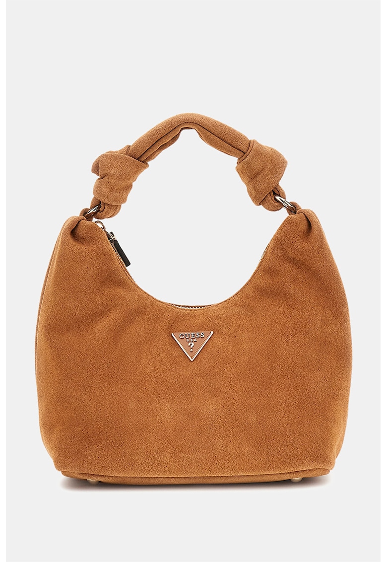 Geanta din piele cu maner Isotta - Portocaliu stins