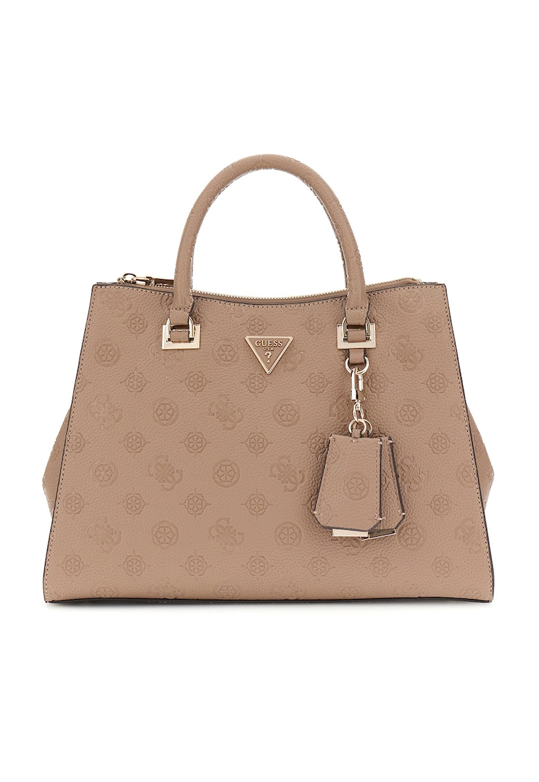 Geanta din piele ecologica cu maner si model logo