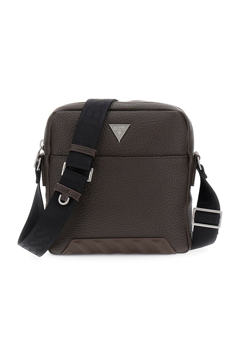 Geanta crossbody de piele ecologica - Maro inchis