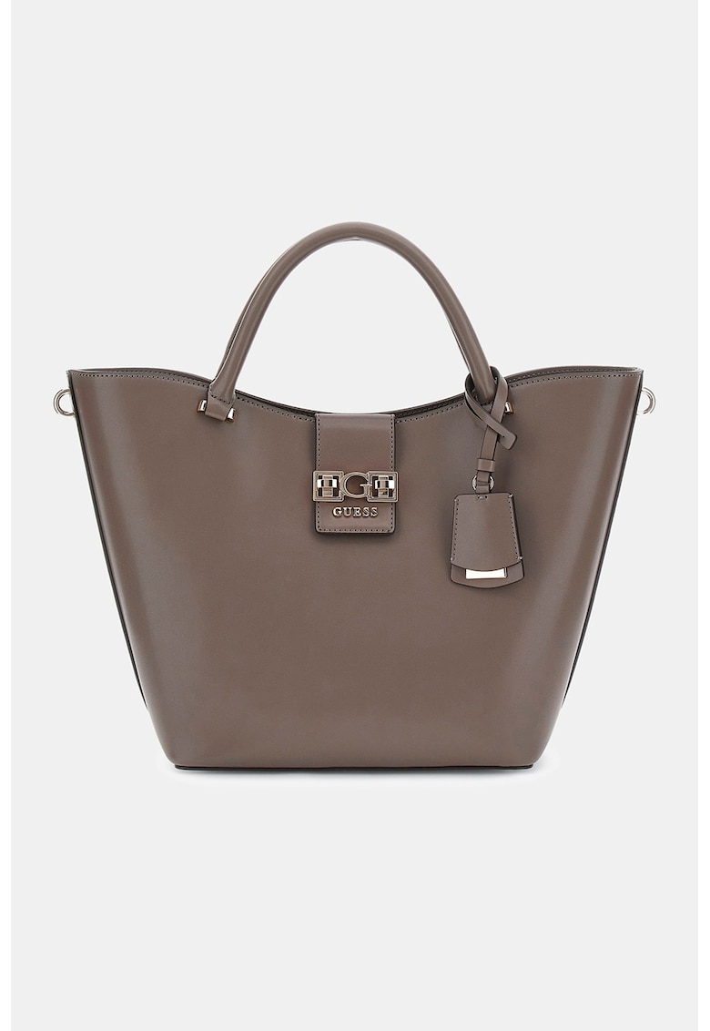 Geanta tote din piele ecologica - Maro taupe