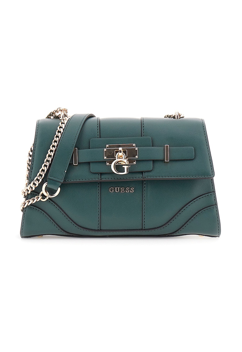 Geanta crossbody de piele ecologica cu bareta din lant