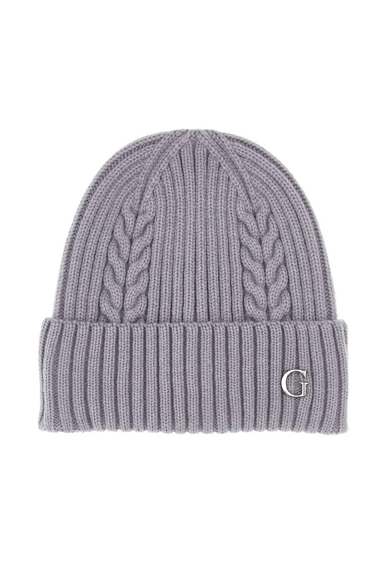 Caciula tricotata cu detaliu logo