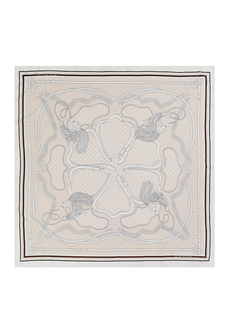 Fular patrat cu imprimeu grafic