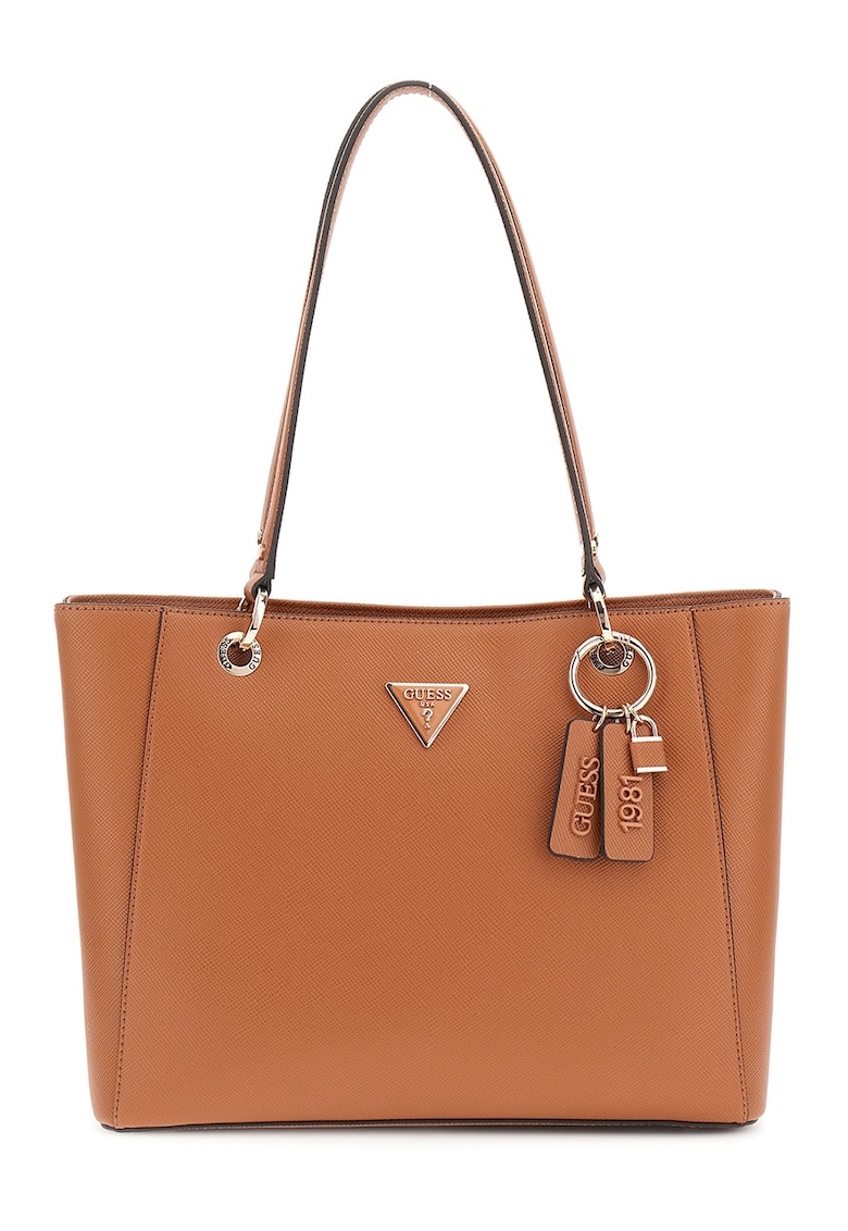 Geanta tote din piele ecologica cu pandantiv logo