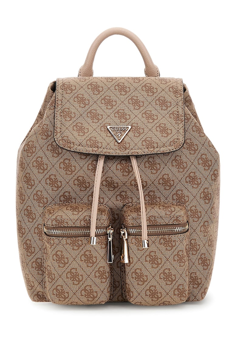 Rucsac de piele ecologica cu monograma si bretele ajustabile