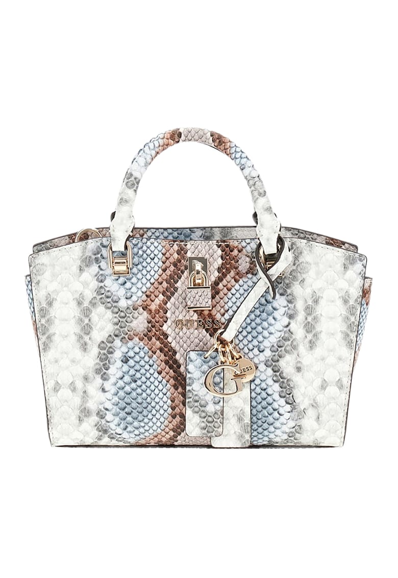 Geanta shopper de piele ecologica cu model reptila