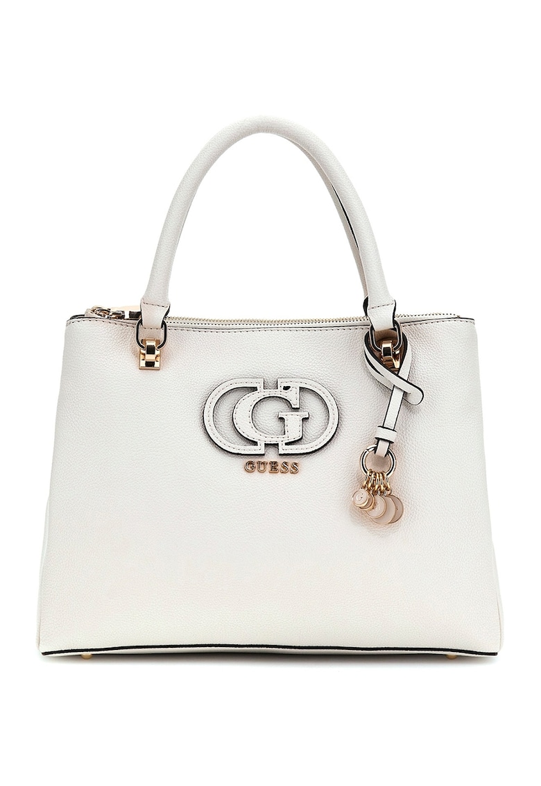 Geanta de piele ecologica cu maner si accesoriun logo