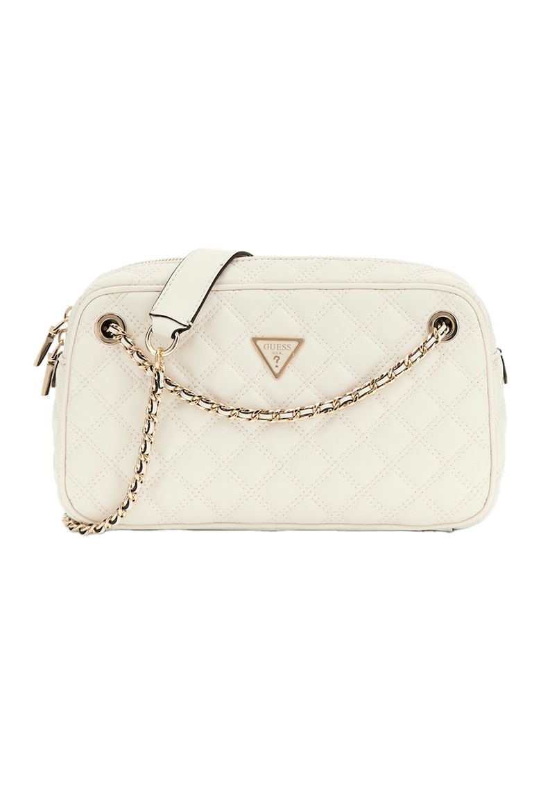 Geanta crossbody din piele ecologica cu logo metalic