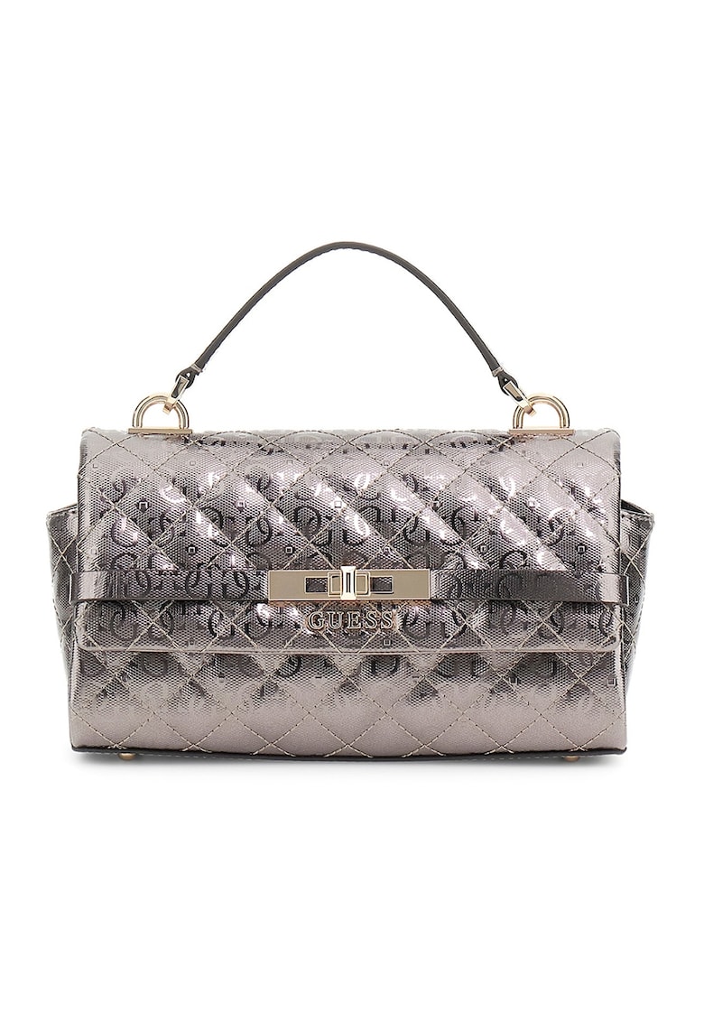 Geanta cu aspect matlasat si maner