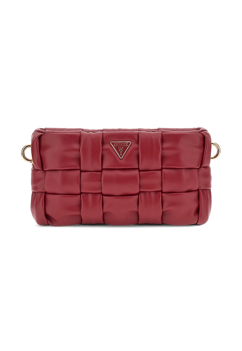 Geanta crossbody cu aspect impletit - Rosu