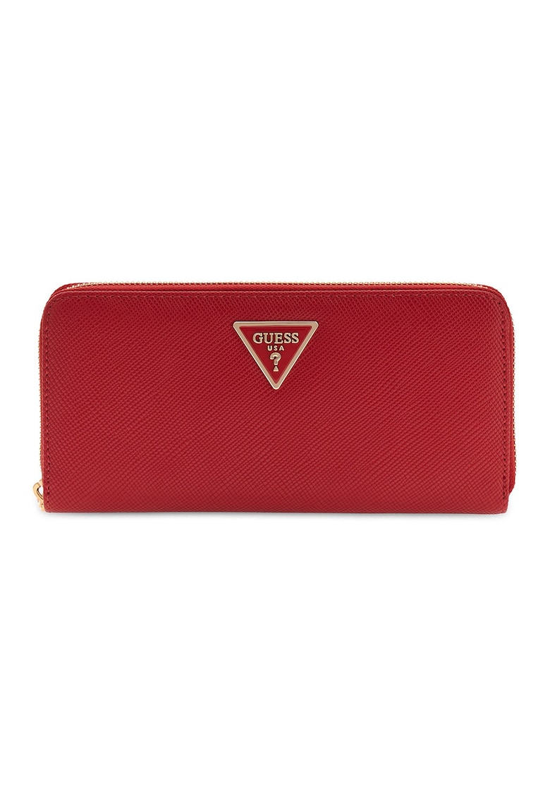 Portofel de piele ecologica cu bareta pentru incheietura si fermoar