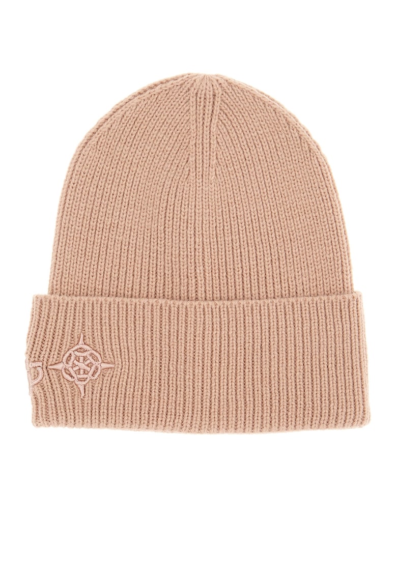 Caciula din amestec de lana cu model monograma brodat