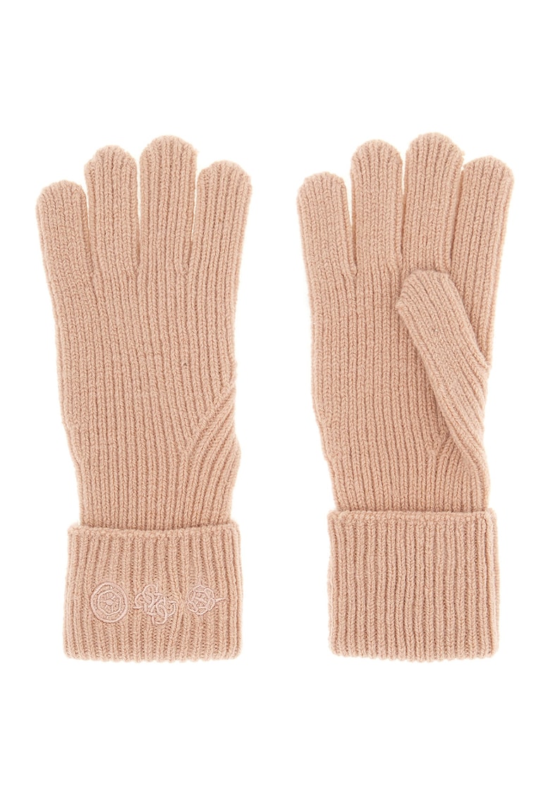 Manusi din amestec de lana cu model monograma