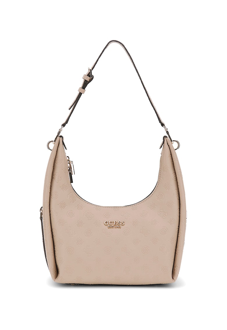 Geanta hobo cu bareta ajustabila si model logo