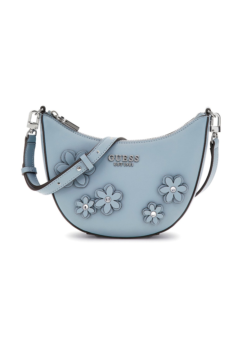 Geanta crossbody cu aplicatii florale