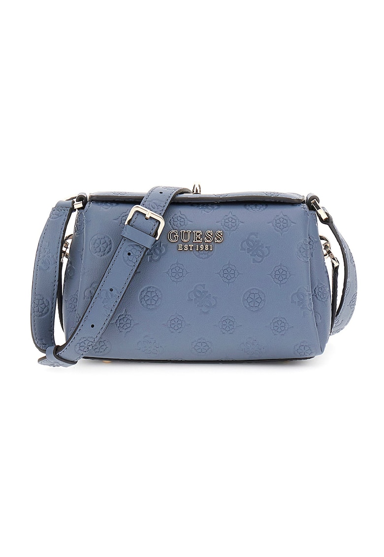 Geanta crossbody din piele ecologica cu logo stantat Geanta crossbody din piele ecologica cu logo stantat