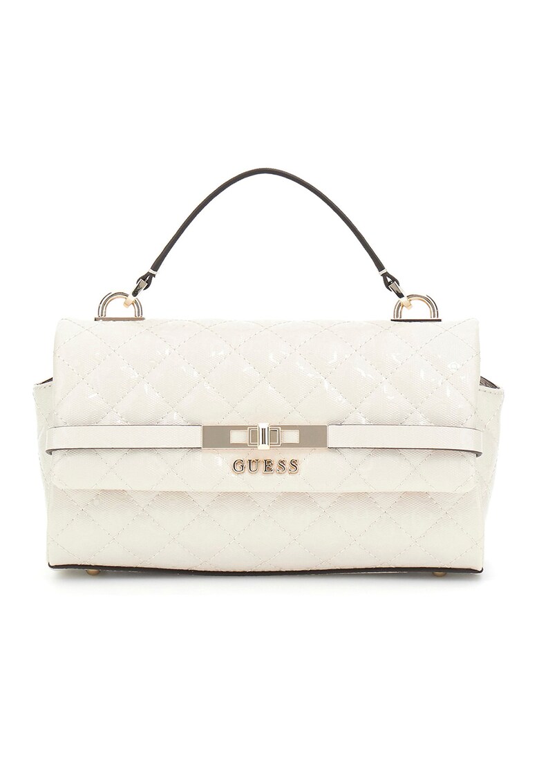 Geanta cu aspect matlasat si maner