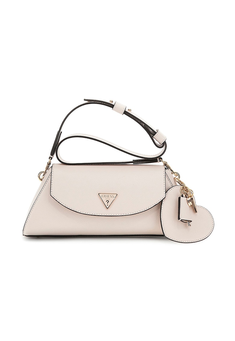 Geanta din piele ecologica cu bareta de umar si talismane