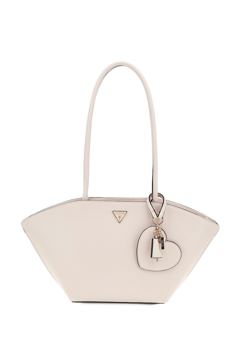 Geanta trapez din piele ecologica cu pandantive