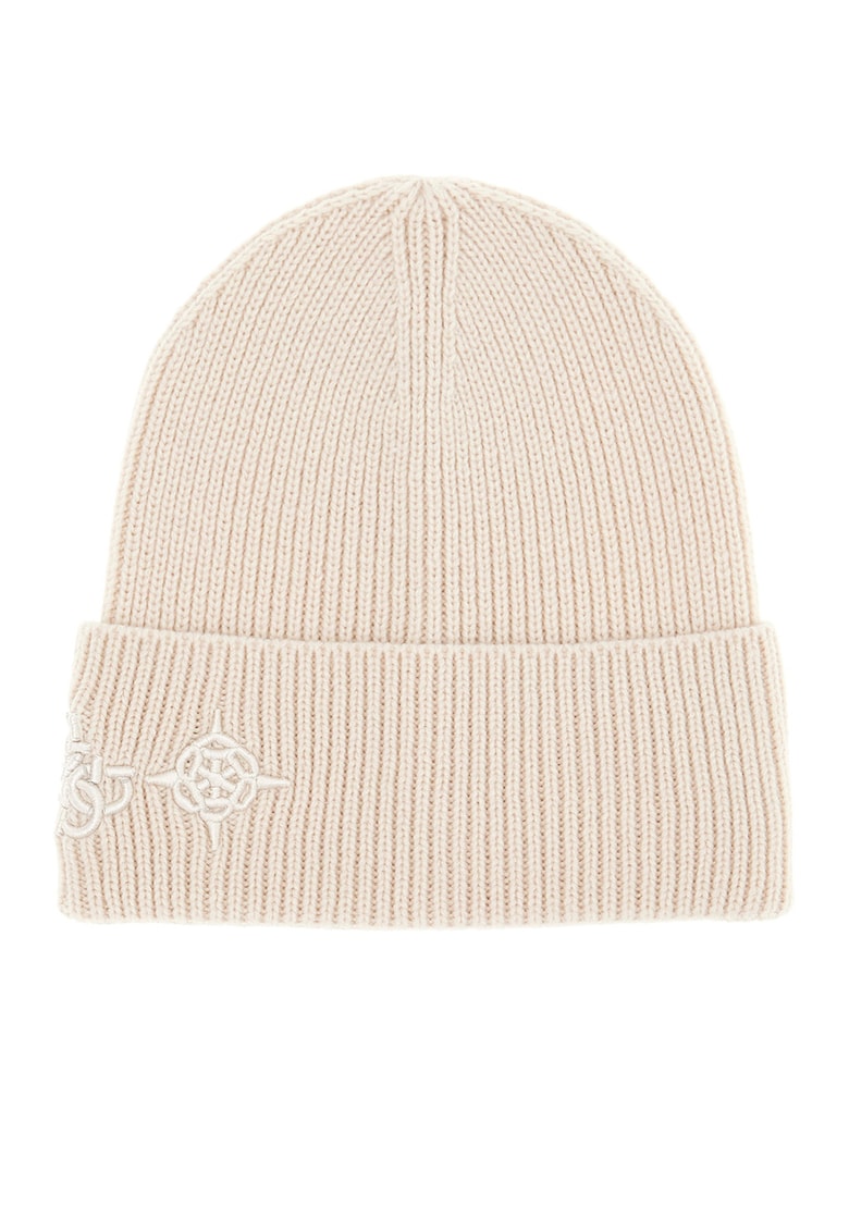 Caciula din amestec de lana cu model monograma brodat